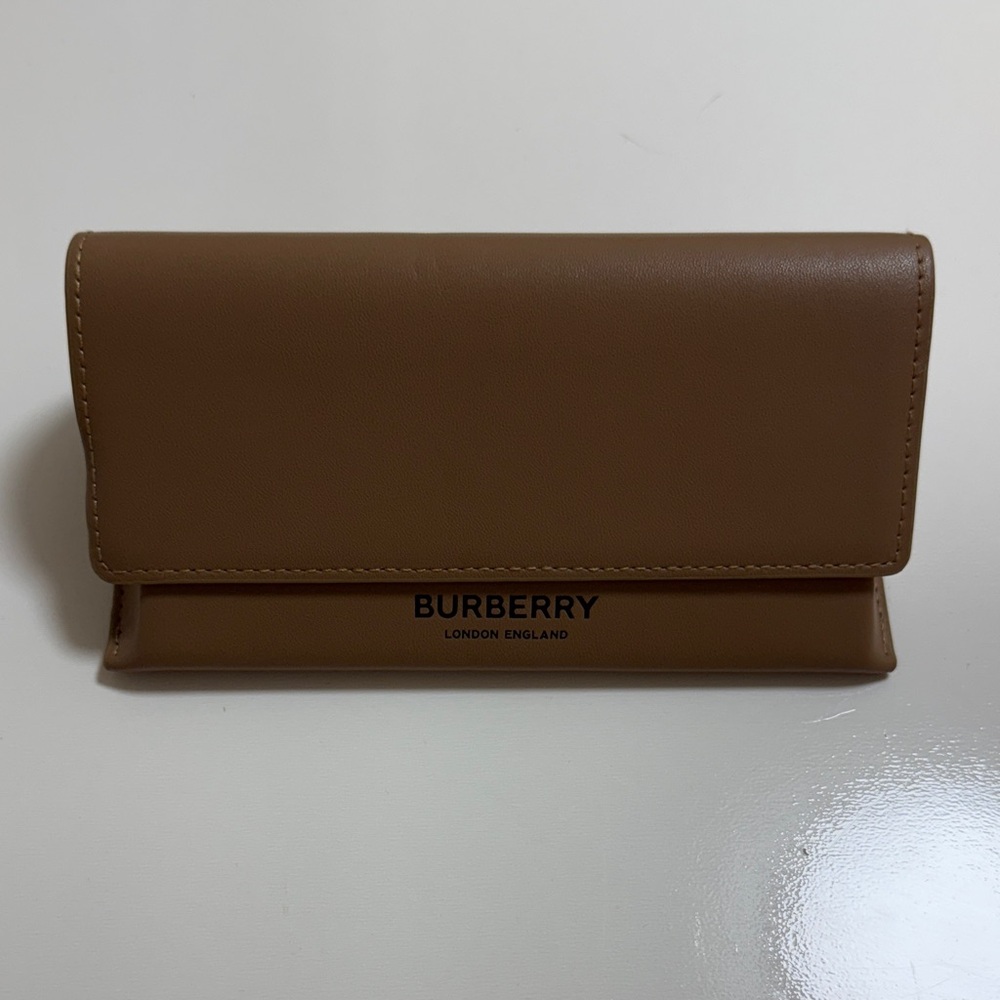 Burberry Brown Leather Eyewear Case
